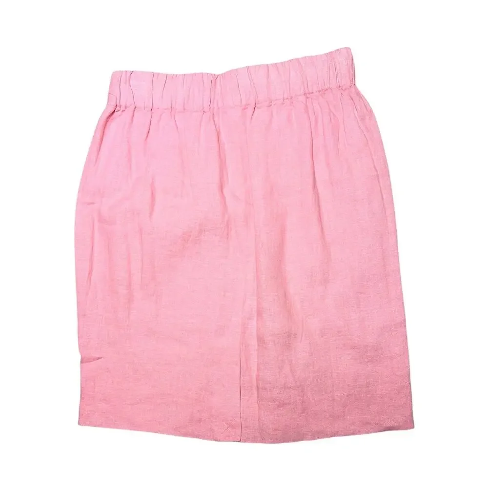J.Crew Pink Pull-on skirt in Beauchamps Linen size XS